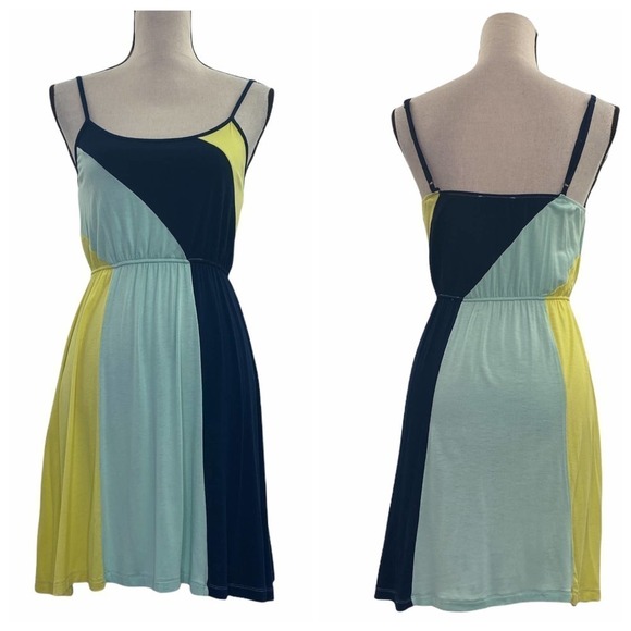 FOREVER 21 Sleeveless A-Line Color Block Dress - Picture 1 of 13